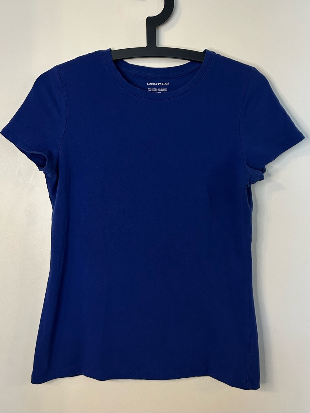 Lord & Taylor Women's Crewneck Short Sleeve Tee - Royal Blue Size XL